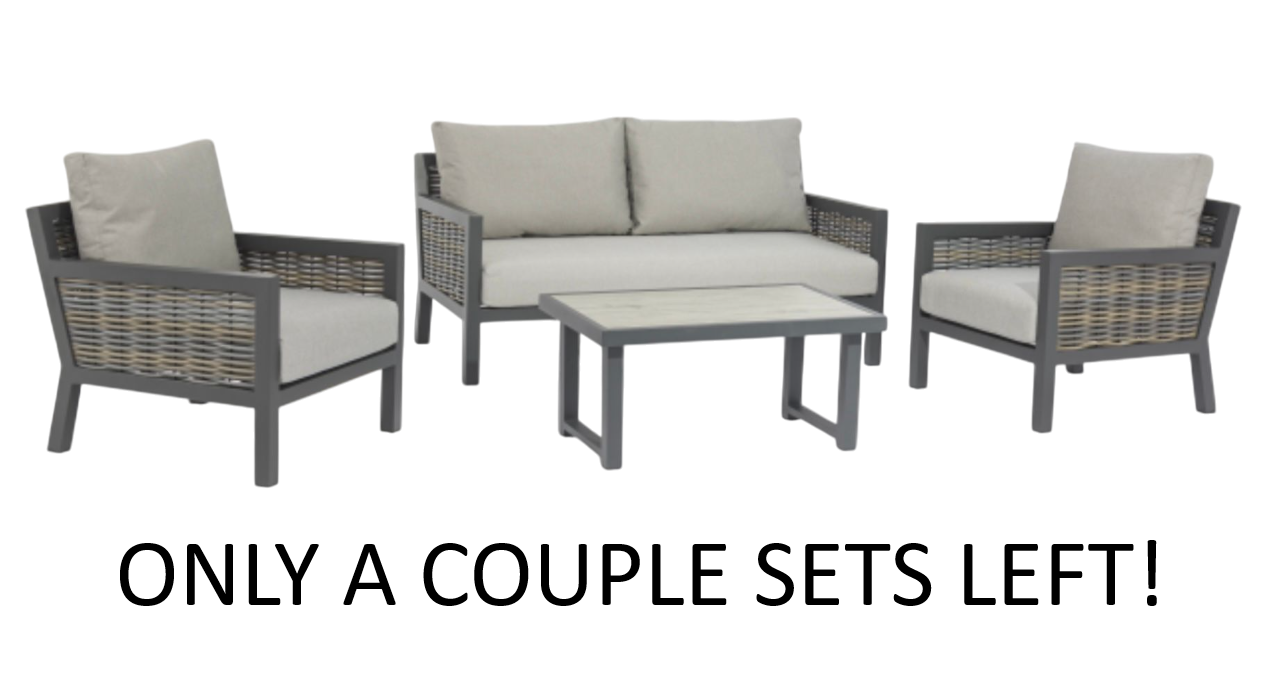 Madrid 4 Seater Coffee Table Set with free covers!