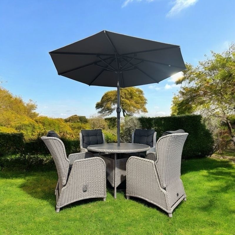 GREY St Ives 4 Seater Set with free cover!