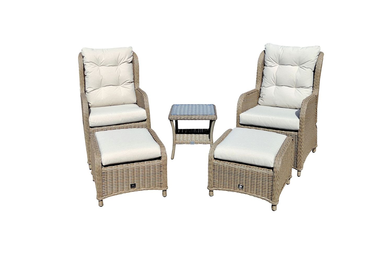 NATURAL St Ives Recliner Companion Set and free cover NATURAL St Ives Recliner Companion Set and free cover
