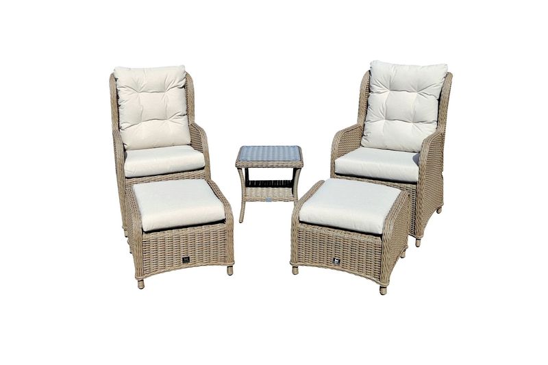 NATURAL St Ives Recliner Companion Set and free cover NATURAL St Ives Recliner Companion Set and free cover