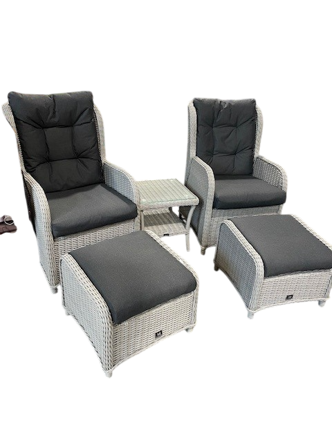 GREY St Ives Recliner Companion Set and free cover GREY St Ives Recliner Companion Set and free cover