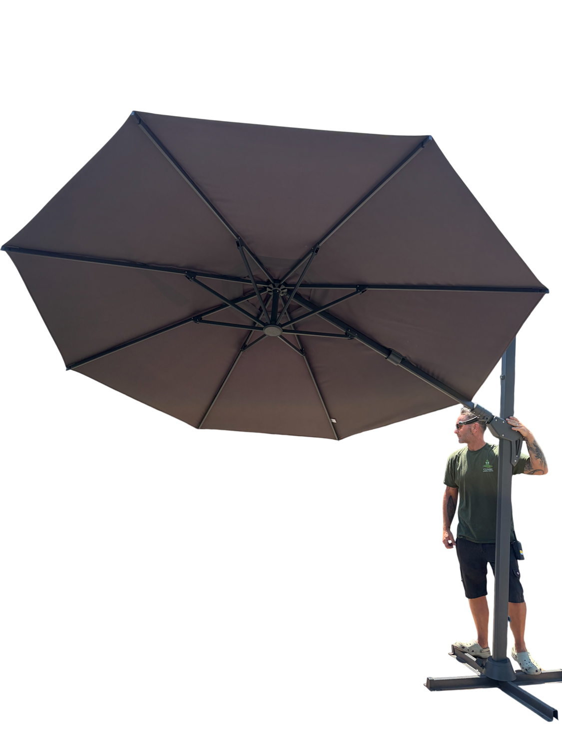 Roma 3m ROUND Cantilever Parasol - with 360 rotation & tilt function and free cover Roma 3m ROUND Cantilever Parasol - with 360 rotation & tilt function and free cover