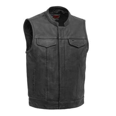 First Mfg Co - Sharp Shooter Men's Motorcycle Leather Vest First Mfg Co - Sharp Shooter Men's Motorcycle Leather Vest