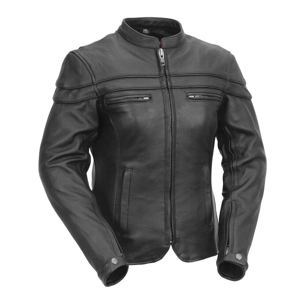 First Mfg Co Maiden Women's Motorcycle Leather Jacket Smallest
