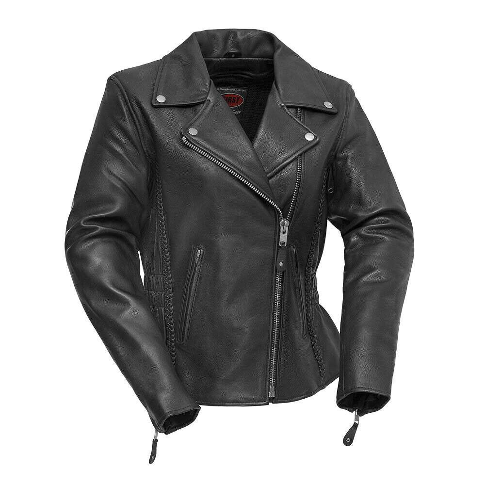 First Mfg Co - Allure Women's Leather Motorcycle Jacket - Smallest DOT ...