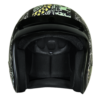 DOT Approved Daytona Cruiser Open Face Motorcycle Helmet - Men, Women & Youth - With Visor & Graphics - W/ Money