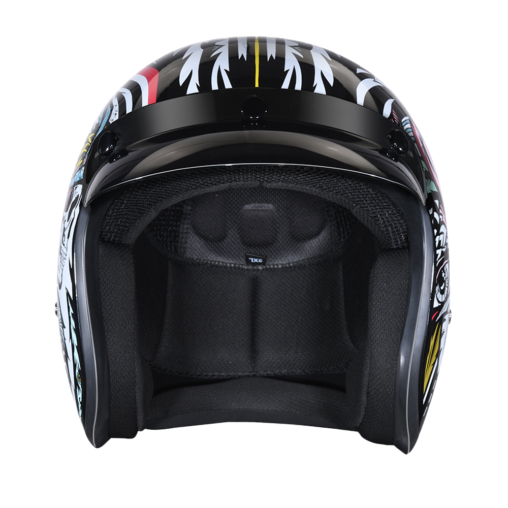 ak88 motorcycle helmet Outlaw Helmets T68 SP Glossy Black Half for Men & Women DOT Approved not even the spell akoury ak88 helmet - Page
