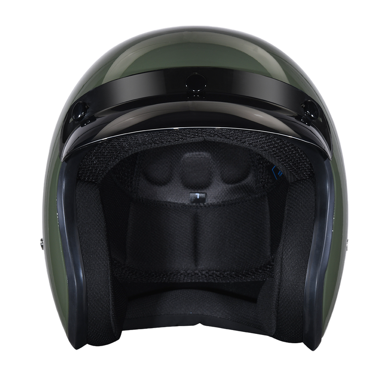 DOT Approved Daytona Cruiser Open Face Motorcycle Helmet - Men, Women & Youth - With Visor & Graphics - W/ 2nd Amendment Seal