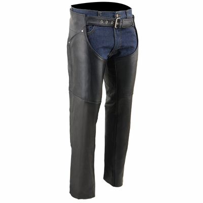 Milwaukee Leather Chaps for Women Black Premium Skin - Deep Hip Pockets Back Thigh Laces Motorcycle Chap - SH1173 Milwaukee Leather Chaps for Women Black Premium Skin - Deep Hip Pockets Back Thigh Laces Motorcycle Chap - SH1173
