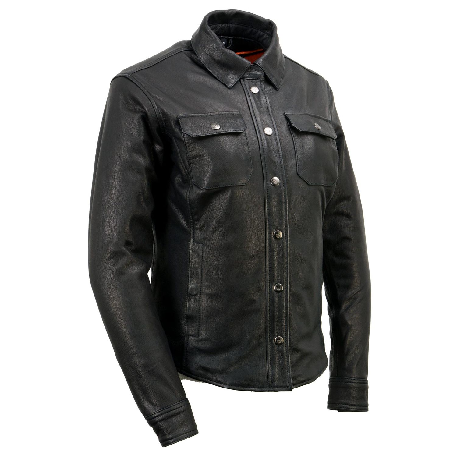 Milwaukee Leather Women's Black Premium Leather Shirt Style Jacket w/ Removable Liner MLL2600 Milwaukee Leather Women's Black Premium Leather Shirt Style Jacket w/ Removable Liner MLL2600
