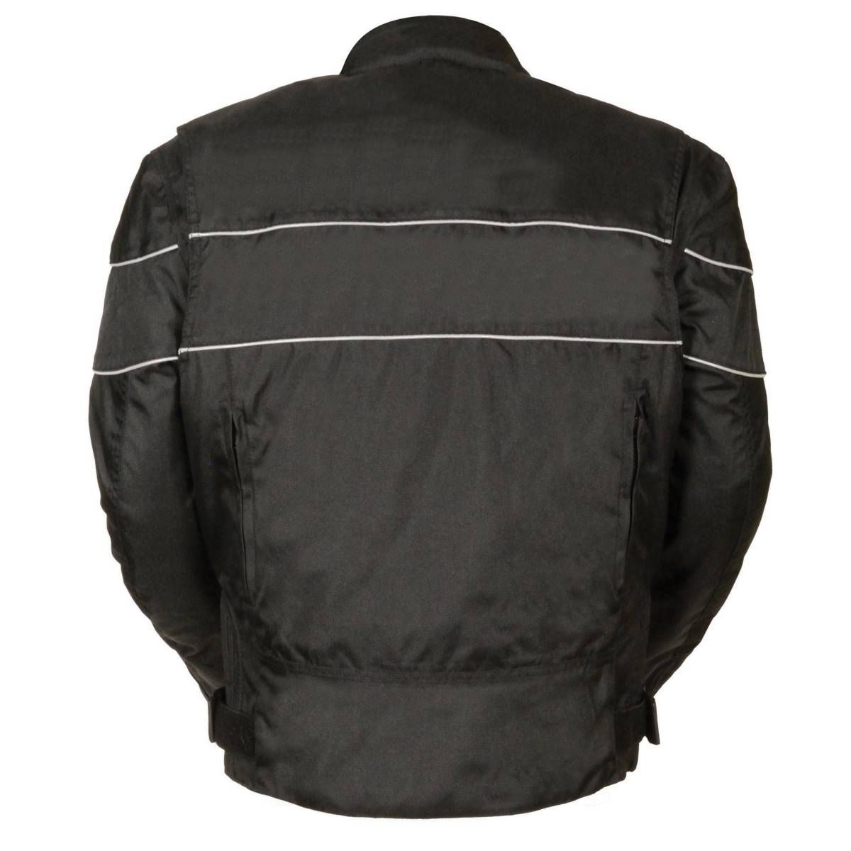 NexGen SH212102 Men's Black Textile Vented Moto Jacket with