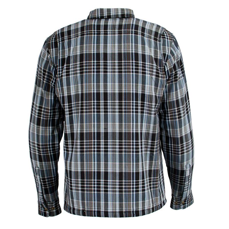 Milwaukee Leather MPM1636 Men's Long Sleeve Flannel Biker Shirt w/ CE Approved Armor - Reinforced w/ Aramid Fiber