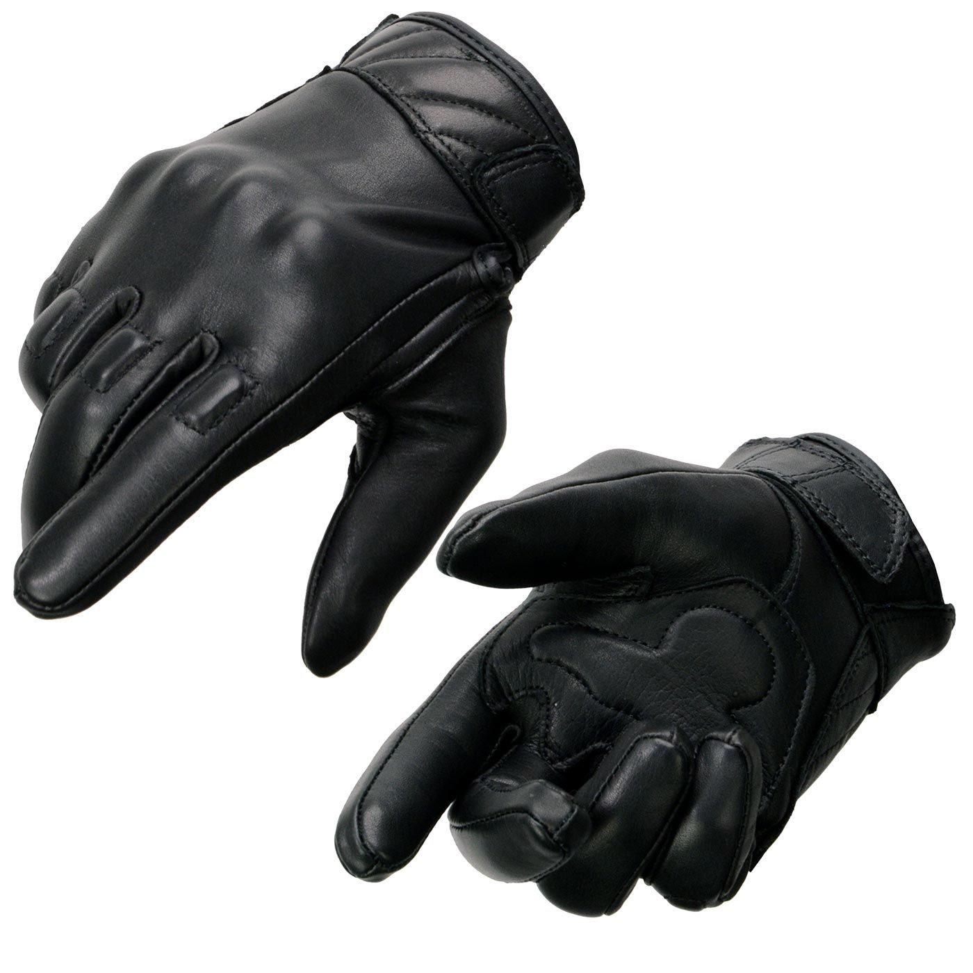 Milwaukee Leather MG7521 Men's Black Leather Gel Padded Palm Motorcycle Hand Gloves W/ Rubberized Protective Knuckle Milwaukee Leather MG7521 Men's Black Leather Gel Padded Palm Motorcycle Hand Gloves W/ Rubberized Protective Knuckle