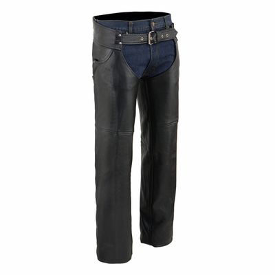 Milwaukee Leather Chaps for Men's Black Premium Leather - Classic Jean Style Pockets Motorcycle Chap - SH1101TALL Milwaukee Leather Chaps for Men's Black Premium Leather - Classic Jean Style Pockets Motorcycle Chap - SH1101TALL