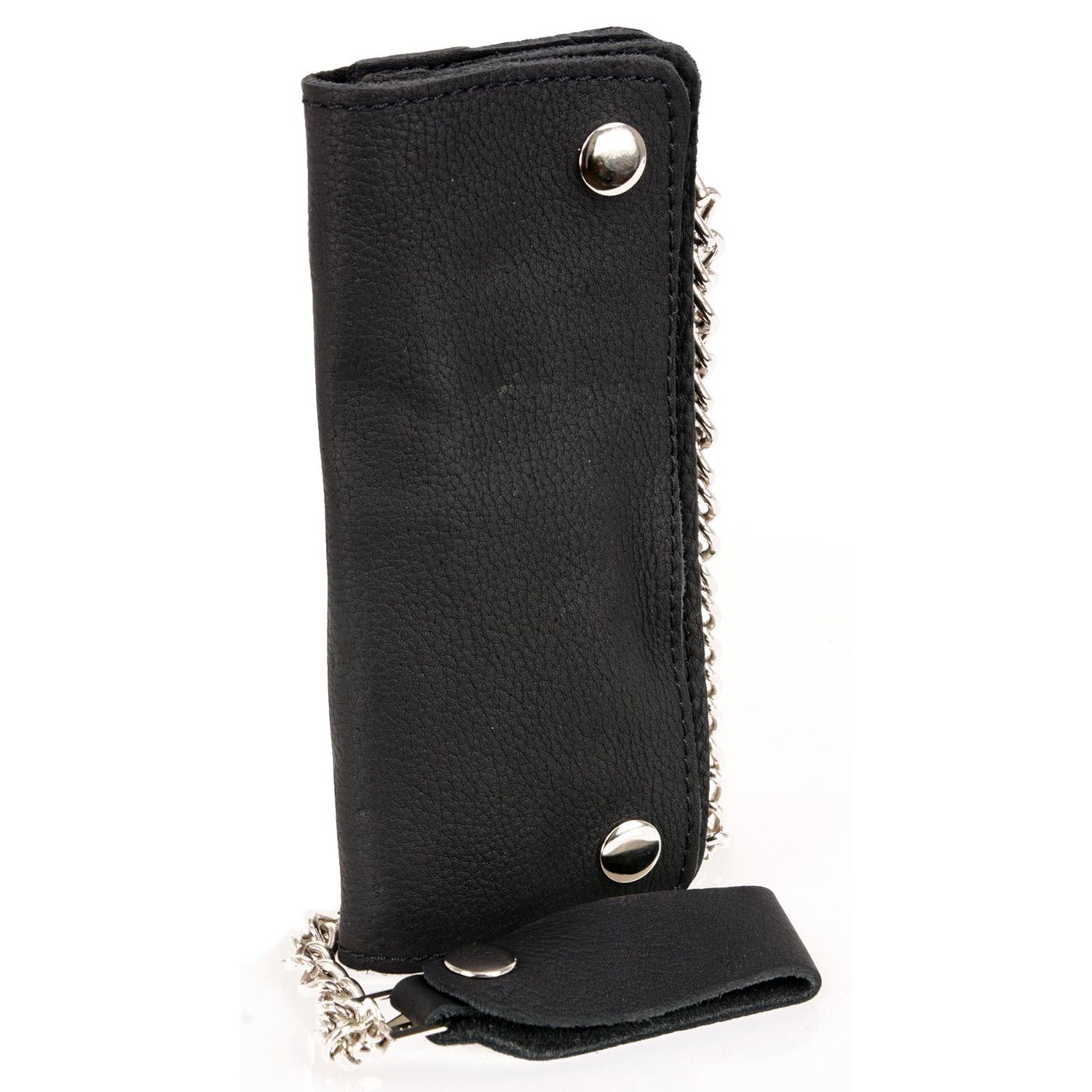 Milwaukee Leather MLW7889 Men's 7.5” Black Premium Leather Soft Biker Wallet - Bi-Fold Anti-Theft Stainless Steel Chain Milwaukee Leather MLW7889 Men's 7.5” Black Premium Leather Soft Biker Wallet - Bi-Fold Anti-Theft Stainless Steel Chain