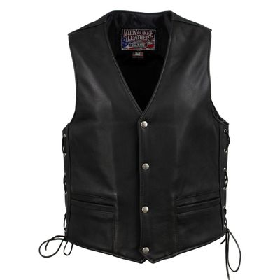 Milwaukee Leather USA MADE MLVSM5003 Men's Black 'Gaucho' Extra