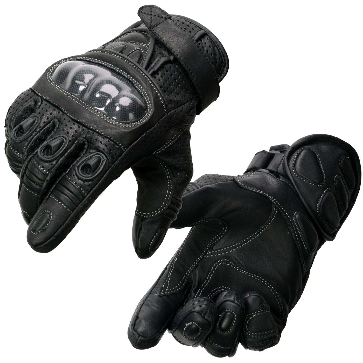 Milwaukee Leather SH298 Men's Black Perforated Leather Racing Motorcycle Gloves w/ Padded Fingers Milwaukee Leather SH298 Men's Black Perforated Leather Racing Motorcycle Gloves w/ Padded Fingers