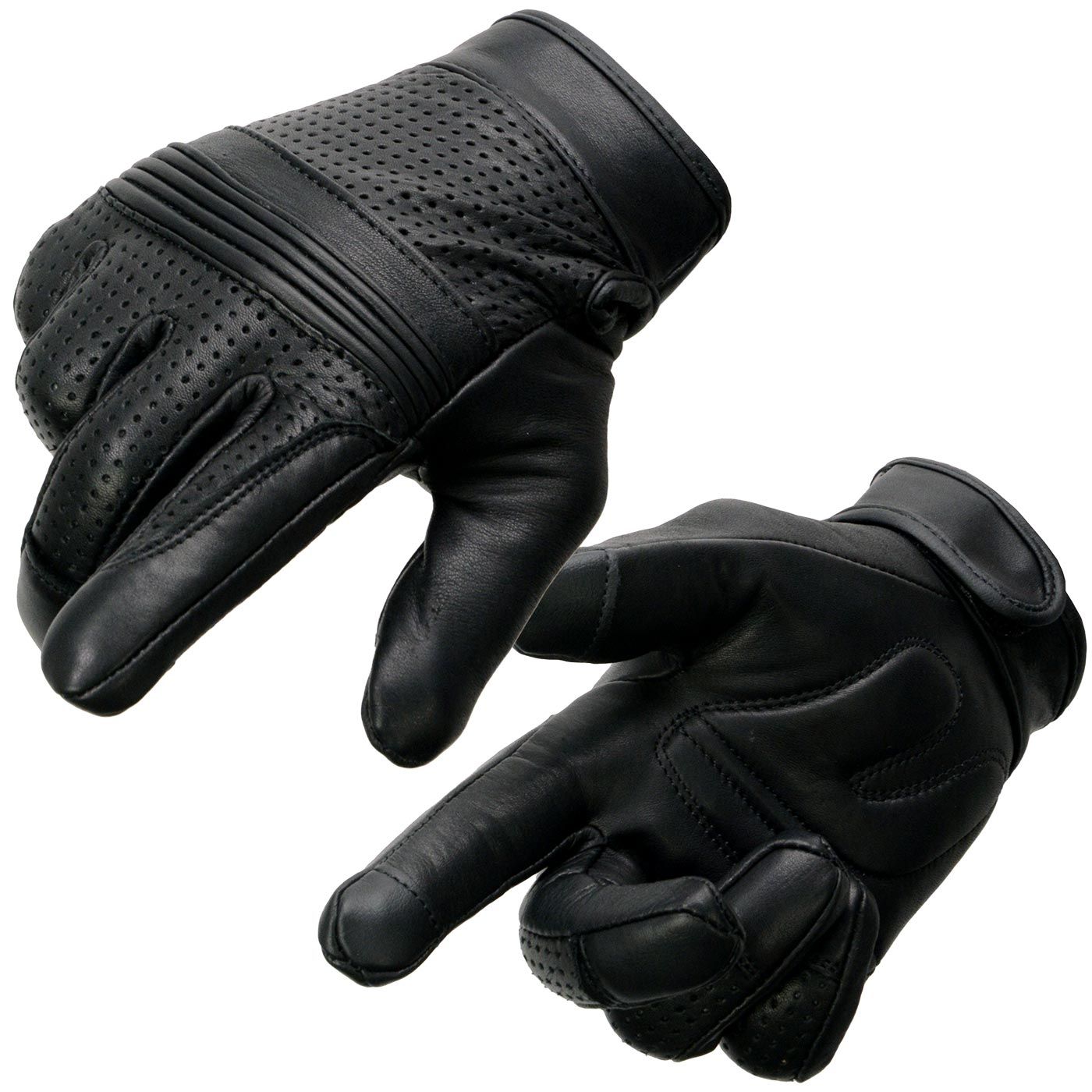 Milwaukee Leather MG7516 Men's Black Leather ’I - Touchscreen Compatible’ Gel Palm Motorcycle Hand Gloves W/ Flex Knuckles Milwaukee Leather MG7516 Men's Black Leather ’I - Touchscreen Compatible’ Gel Palm Motorcycle Hand Gloves W/ Flex Knuckles