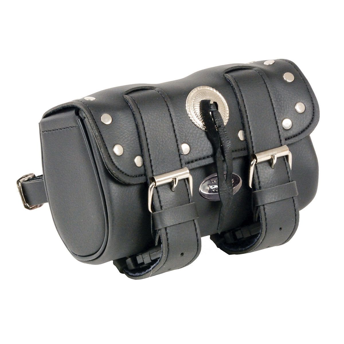 Milwaukee Performance SH62605 Black Small PVC Double Strap Tool Bag with Concho and Rivets Milwaukee Performance SH62605 Black Small PVC Double Strap Tool Bag with Concho and Rivets