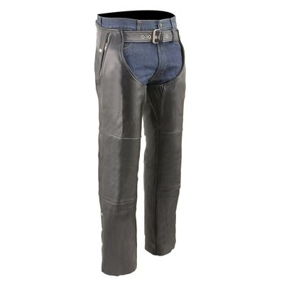 Milwaukee Leather Men’s Black Cool-Tec Premium Leather Motorcycle Chaps w/ Removable Thermal Liner MLM5505 Milwaukee Leather Men’s Black Cool-Tec Premium Leather Motorcycle Chaps w/ Removable Thermal Liner MLM5505