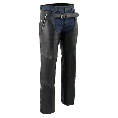 Milwaukee Leather Chaps for Men's Black Leather 4-Pockets - Snap Out Thermal Lined Motorcycle Riders Chap - SH1191C Milwaukee Leather Chaps for Men's Black Leather 4-Pockets - Snap Out Thermal Lined Motorcycle Riders Chap - SH1191C