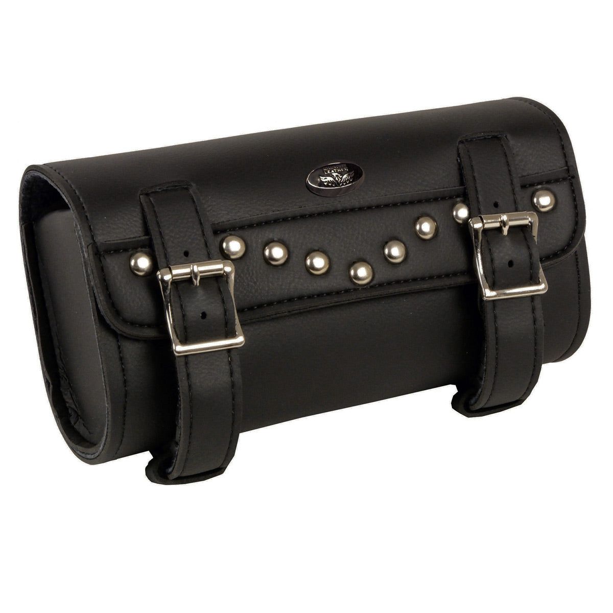 Milwaukee Performance SH49801 Black PVC Large Two Buckle Studded Tool Bag for Motorcycles Milwaukee Performance SH49801 Black PVC Large Two Buckle Studded Tool Bag for Motorcycles