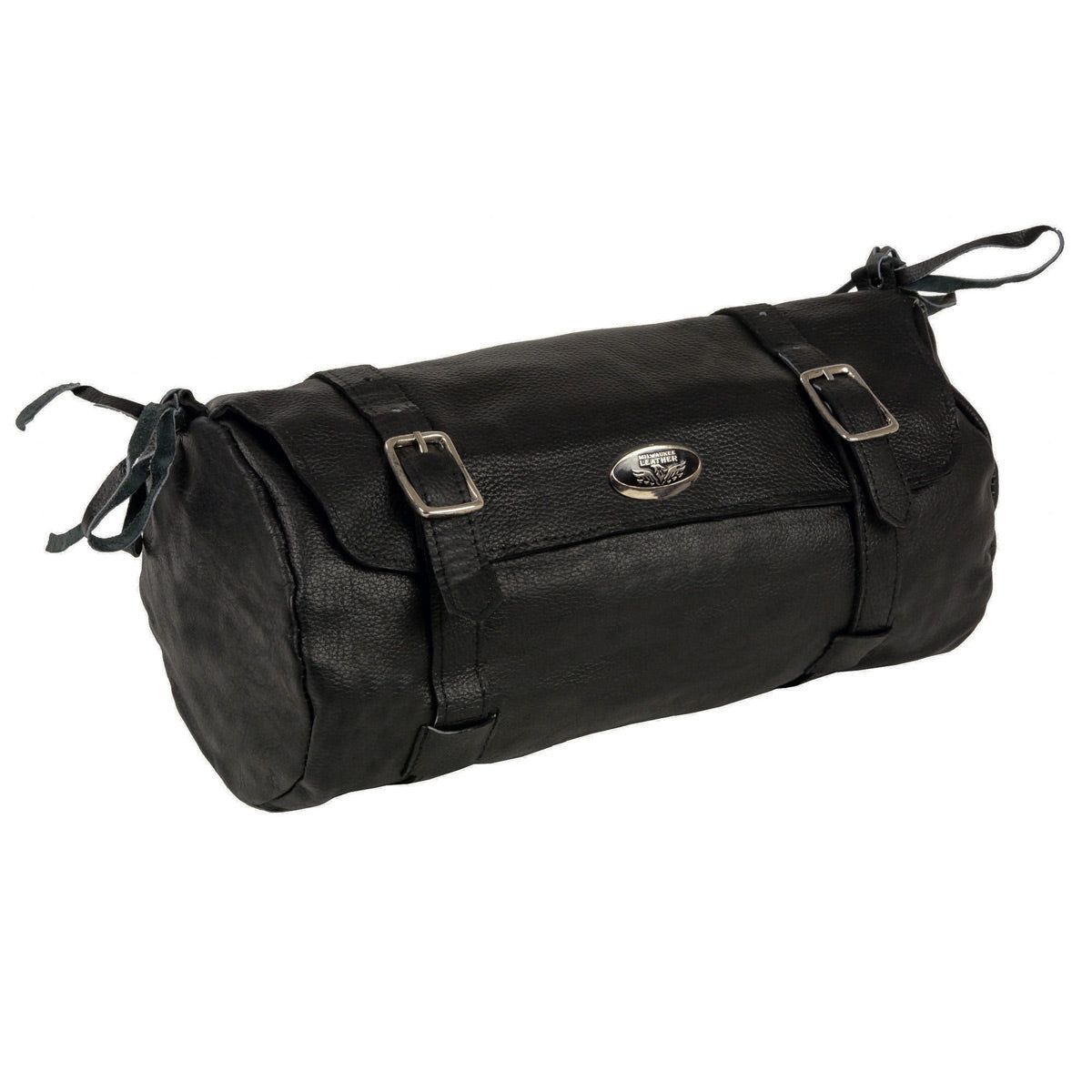 Milwaukee Leather SH502BAG Black Extra Large Soft Leather Double Buckle Tool Pouch Milwaukee Leather SH502BAG Black Extra Large Soft Leather Double Buckle Tool Pouch