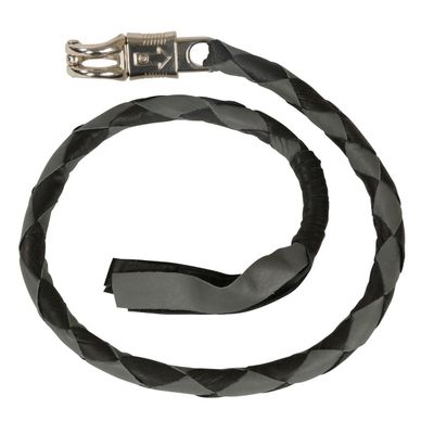 Milwaukee Leather 36'' Genuine Leather Whip - Black and Grey Get Back Whip for Handlebar - Biker Whip - MP7900 Milwaukee Leather 36'' Genuine Leather Whip - Black and Grey Get Back Whip for Handlebar - Biker Whip - MP7900