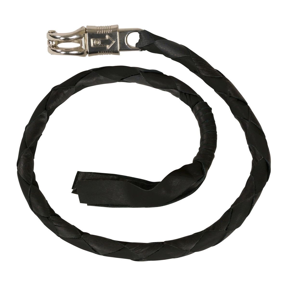 Milwaukee Leather 36'' Genuine Leather Whip - Black Get Back Whip for Handlebar - Biker Whip - MP7900 Milwaukee Leather 36'' Genuine Leather Whip - Black Get Back Whip for Handlebar - Biker Whip - MP7900