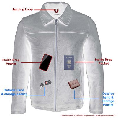 Milwaukee Leather SFM1875 Men's New Zealand Lambskin Leather with Shirt Style Collar