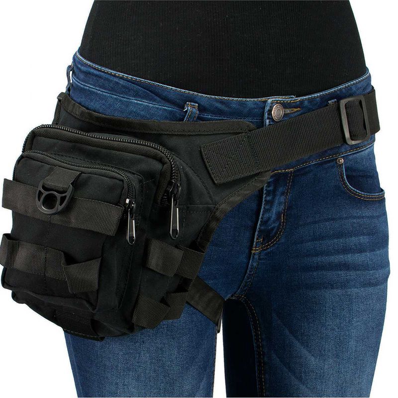 Milwaukee Leather MP8841 Black Textile Conceal and Carry Tactical Thigh Bag with Waist Belt Milwaukee Leather MP8841 Black Textile Conceal and Carry Tactical Thigh Bag with Waist Belt
