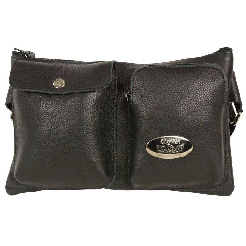 Milwaukee Leather MP8825 Women's Black Leather Belt Bag Milwaukee Leather MP8825 Women's Black Leather Belt Bag
