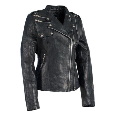 Milwaukee Leather Women's Black Leather Motorcycle Style Fashion Jacket with Asymmetrical Zipper SFL2845 Milwaukee Leather Women's Black Leather Motorcycle Style Fashion Jacket with Asymmetrical Zipper SFL2845