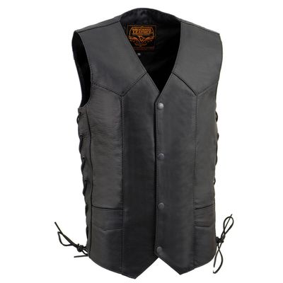 Milwaukee Leather Youth Size Black Leather Side Lace Biker Style Vest LKY3860 Milwaukee Leather Youth Size Black Leather Side Lace Biker Style Vest LKY3860