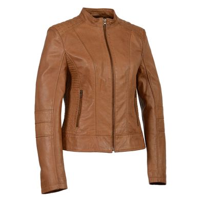 Milwaukee Leather SFL2860 Women's Saddle Zip Front Stand Up Collar Leather Jacket Milwaukee Leather SFL2860 Women's Saddle Zip Front Stand Up Collar Leather Jacket