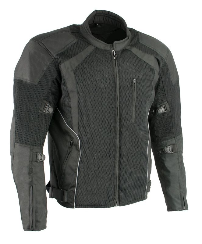 Milwaukee Leather MPM1793 Black Armored Mesh Motorcycle Jacket for Men - All Season Biker Jacket Milwaukee Leather MPM1793 Black Armored Mesh Motorcycle Jacket for Men - All Season Biker Jacket
