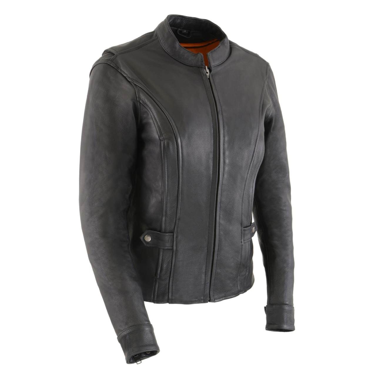 Milwaukee Leather MLL2530 Women's Vented Black Leather Scooter Jacket Milwaukee Leather MLL2530 Women's Vented Black Leather Scooter Jacket