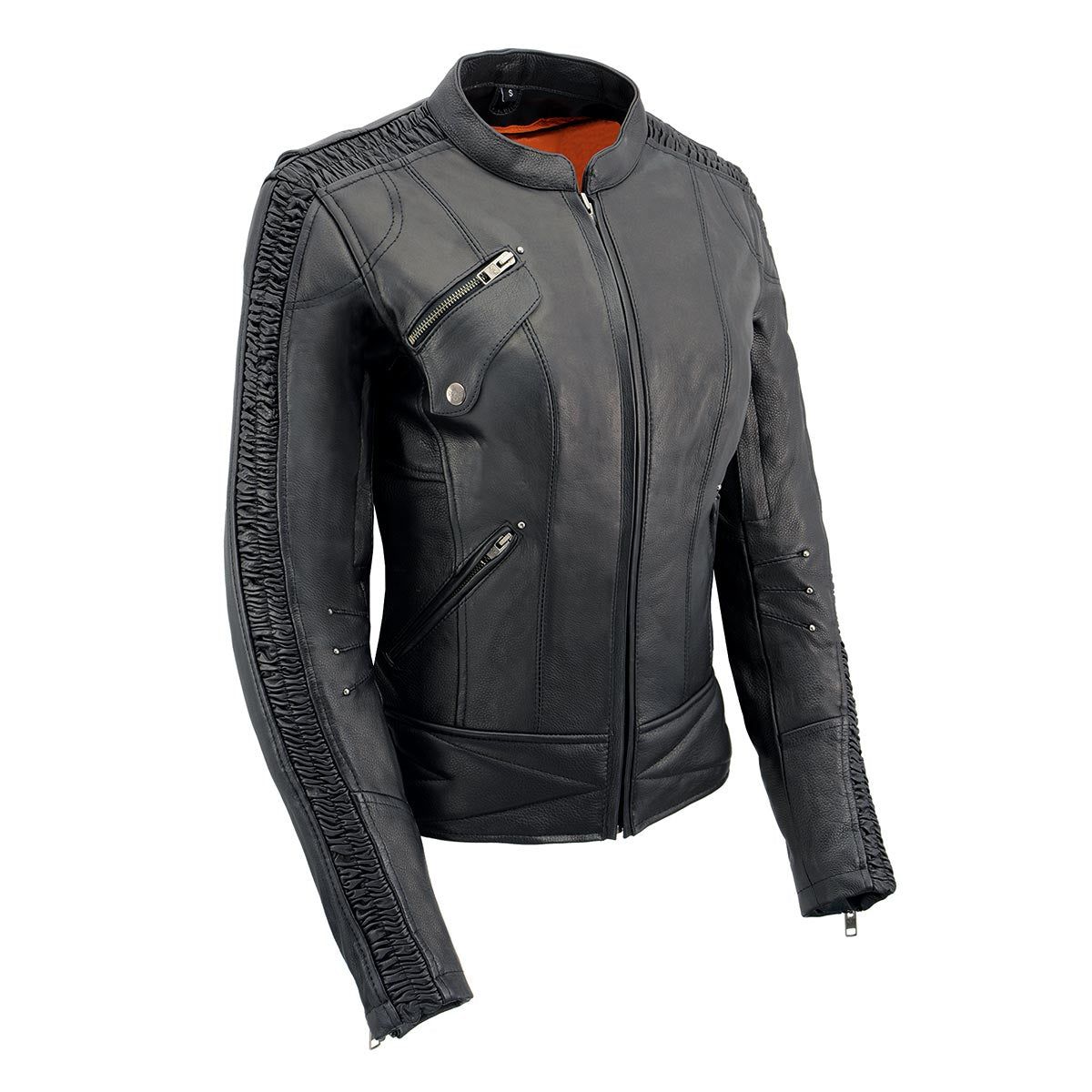 Milwaukee Leather MLL2570 Women's Black 'Phoenix Embroidered' Leather Motorcycle Jacket Milwaukee Leather MLL2570 Women's Black 'Phoenix Embroidered' Leather Motorcycle Jacket