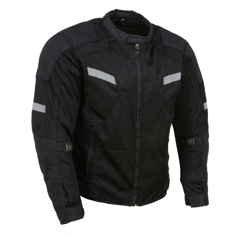 Milwaukee Leather MPM1792 Men's Black CE Armored Textile Motorcycle Jacket- All Season Biker Jacket Milwaukee Leather MPM1792 Men's Black CE Armored Textile Motorcycle Jacket- All Season Biker Jacket