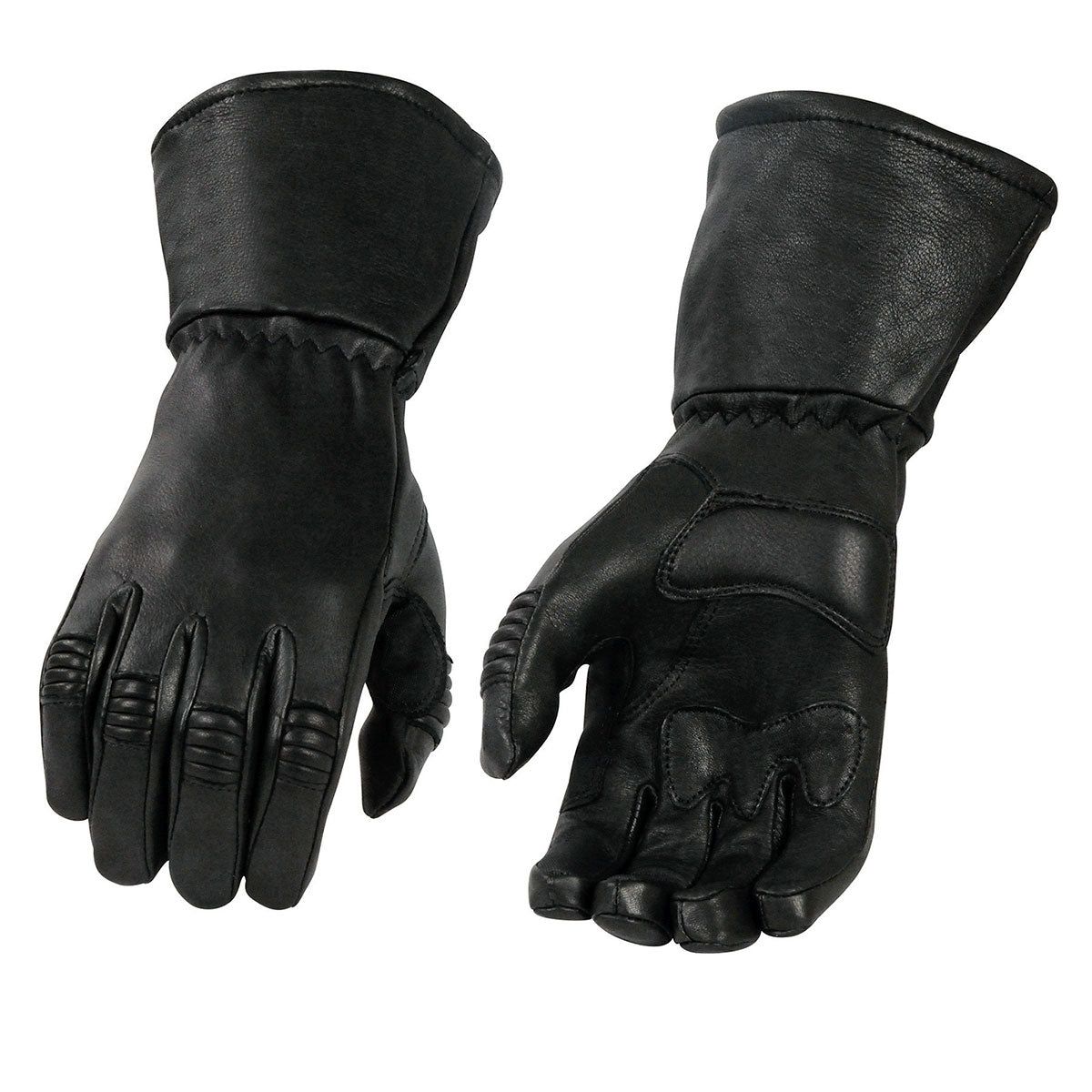 Milwaukee Leather G039 Men's Black Gauntlet Motorcycle Deerskin Long Cuff Thermal Lined Gloves Milwaukee Leather G039 Men's Black Gauntlet Motorcycle Deerskin Long Cuff Thermal Lined Gloves
