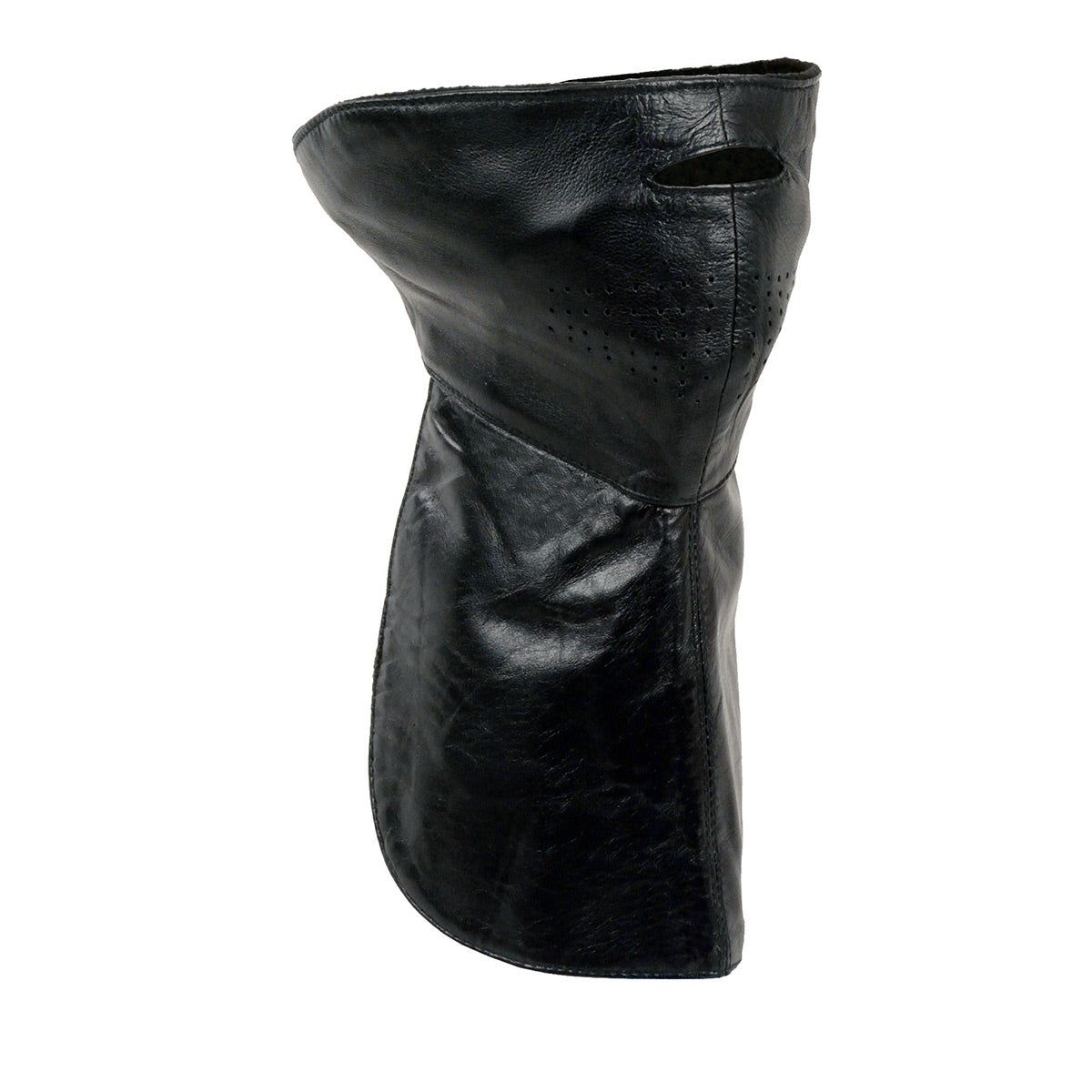 Milwaukee Leather SH162 Unisex Black Premium Leather Combo Neck Warmer and Face Mask Milwaukee Leather SH162 Unisex Black Premium Leather Combo Neck Warmer and Face Mask