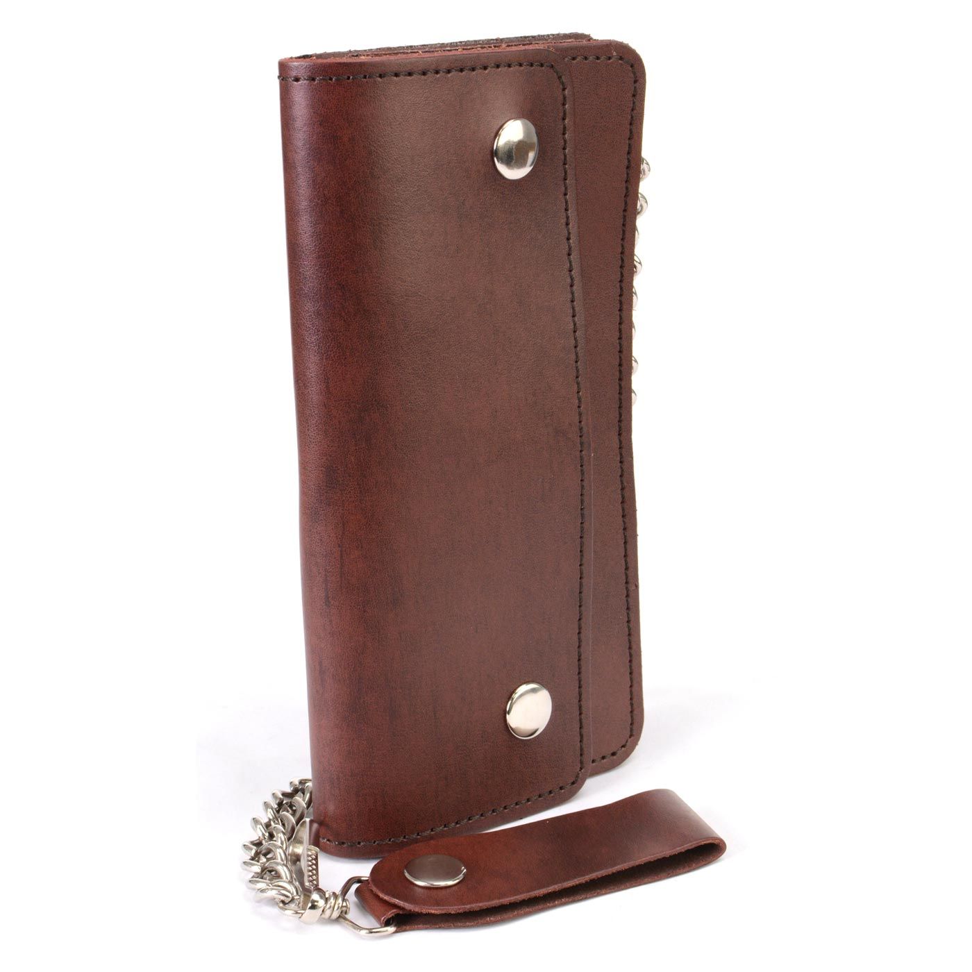 Milwaukee Leather MLW7816 Men's 8” Antique Brown Leather Bi-Fold Biker Wallet w/ Anti-Theft Stainless Steel Chain Milwaukee Leather MLW7816 Men's 8” Antique Brown Leather Bi-Fold Biker Wallet w/ Anti-Theft Stainless Steel Chain
