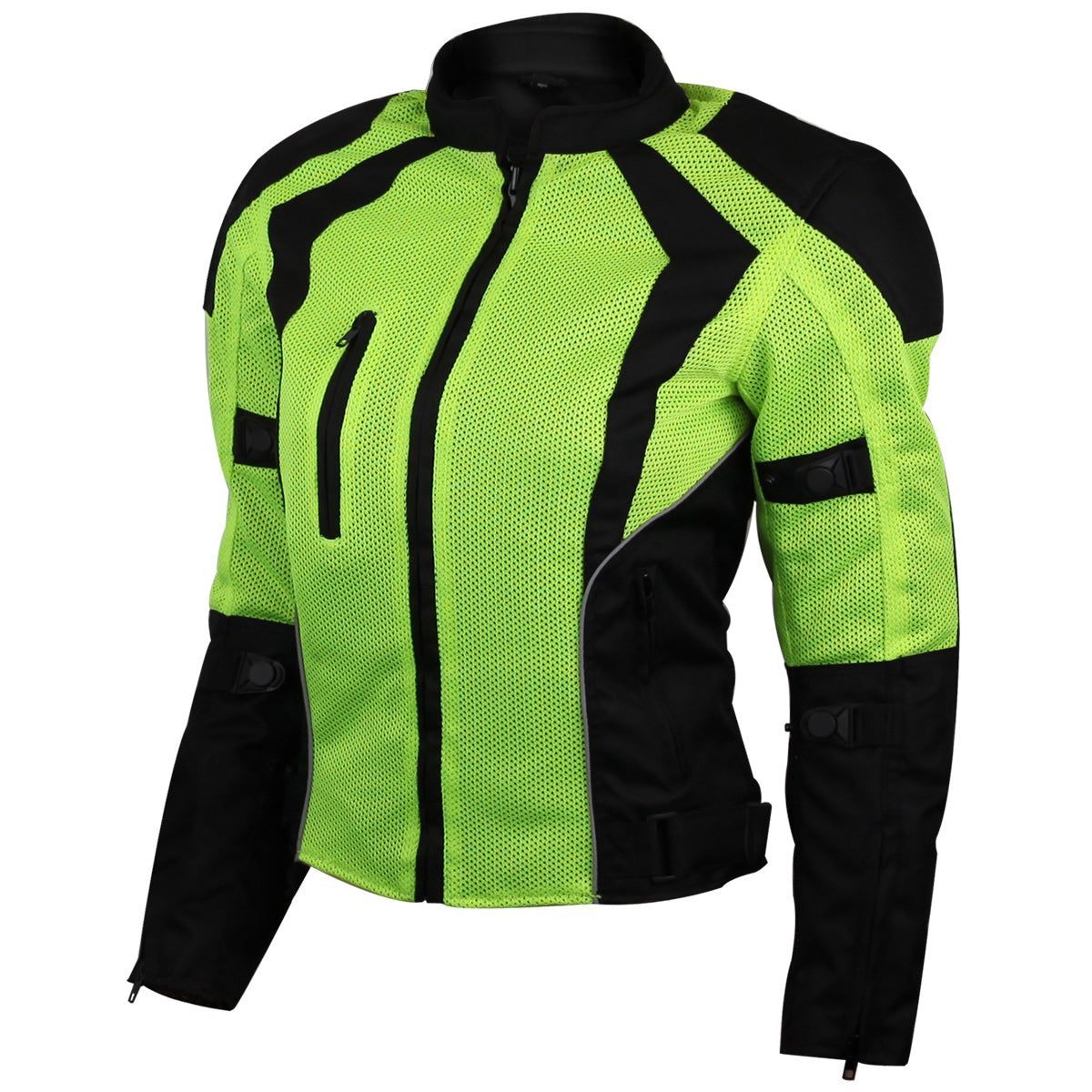 Womens Advanced 3-Season CE Armor Hi-Vis Mesh Motorcycle Jacket Womens Advanced 3-Season CE Armor Hi-Vis Mesh Motorcycle Jacket