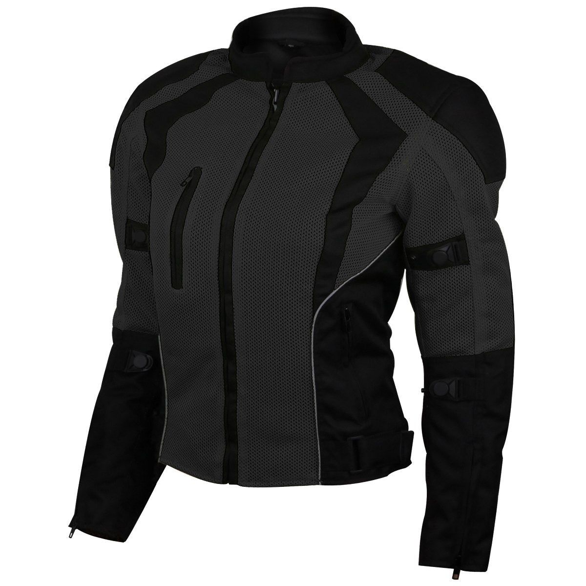 Womens Advanced 3-Season CE Armor Black Mesh Motorcycle Jacket Womens Advanced 3-Season CE Armor Black Mesh Motorcycle Jacket