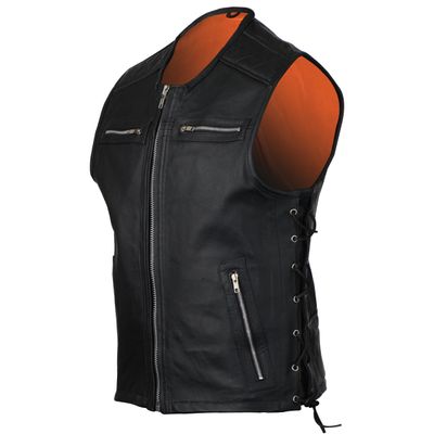 VL941 Vance Leather Men's Premium Padded Leather Vest VL941 Vance Leather Men's Premium Padded Leather Vest