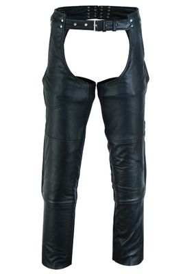 VL811S Vance Leather Men and Women Black Four Pocket Biker Leather Motorcycle Chaps VL811S Vance Leather Men and Women Black Four Pocket Biker Leather Motorcycle Chaps