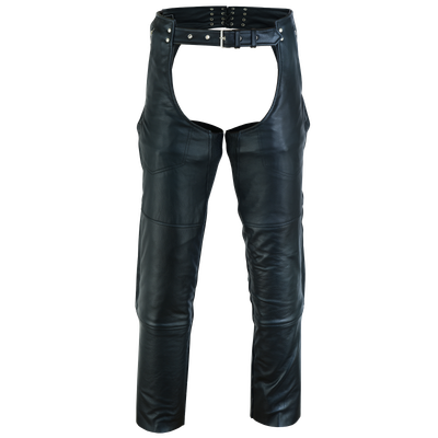 VL811 TG Vance Leather Four Pocket Top Grain Leather Chaps with Removable Liner