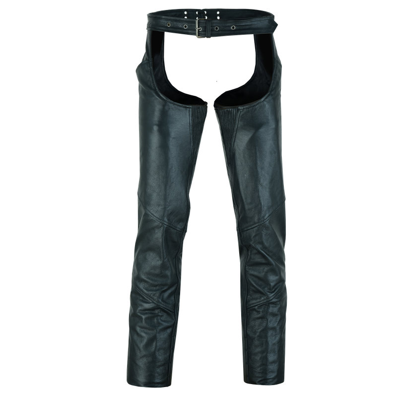 VL806S Zip-Out Insulated Pant Style Motorcycle Leather Chaps