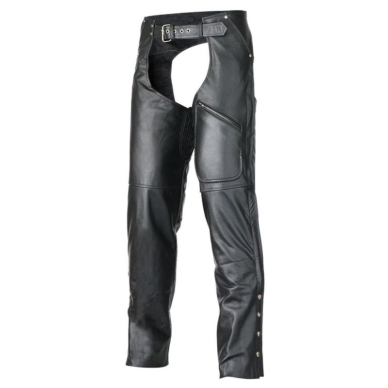 VL804 Pant Style Zipper Pocket Naked Cowhide Leather Chaps VL804 Pant Style Zipper Pocket Naked Cowhide Leather Chaps