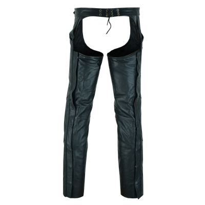 VL806S Zip-Out Insulated Pant Style Motorcycle Leather Chaps